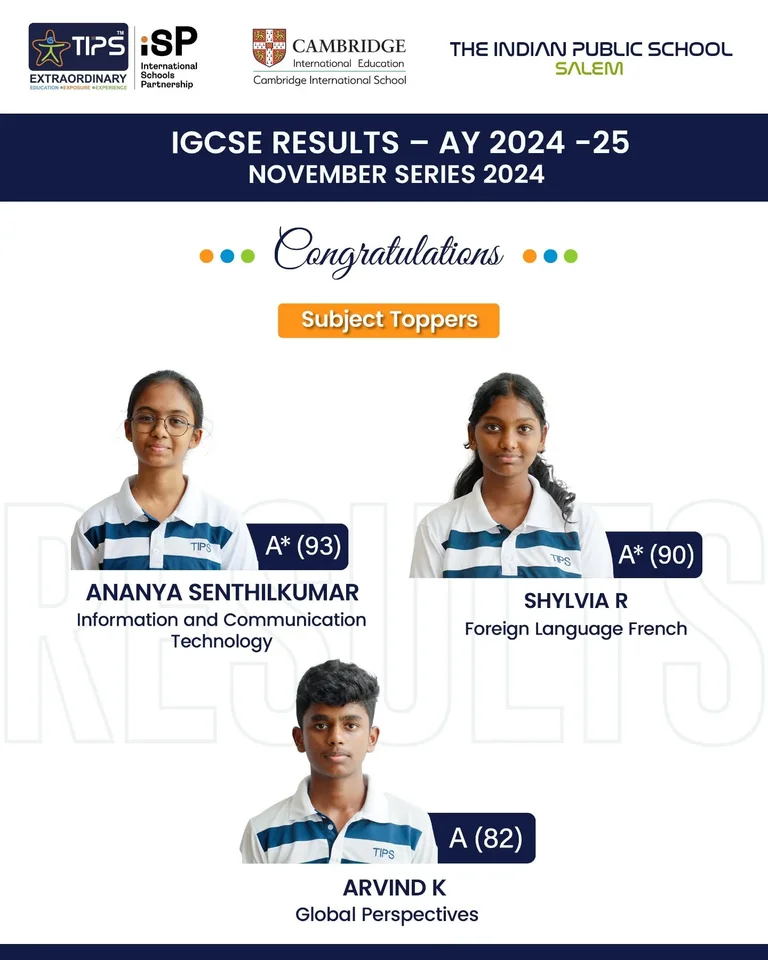 IGCSE Results - AY 2024 - 25 November Series 2024